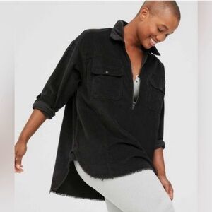 Women's Black Casual Button Down Shirt